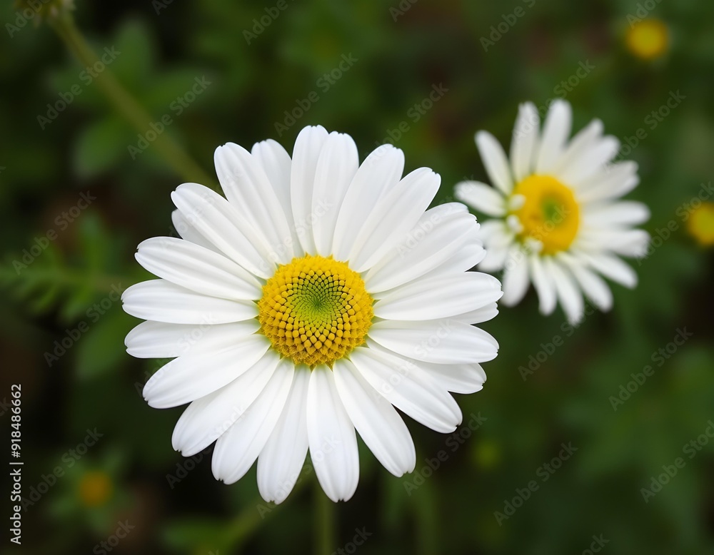 close-up white daisy with a yellow center create with ai close-up white daisy with a yellow center create with ai