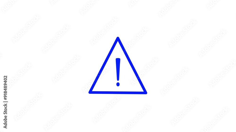 Exclamation Triangle Icon with Warning Symbol - 4K Ultra HD Video on white Background Exclamation Triangle Icon with Warning Symbol - 4K Ultra HD Video on white Background