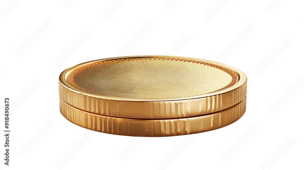 A shiny gold coin showcasing its smooth surface and intricate edge design, symbolizing wealth and value. A shiny gold coin showcasing its smooth surface and intricate edge design, symbolizing wealth and value.