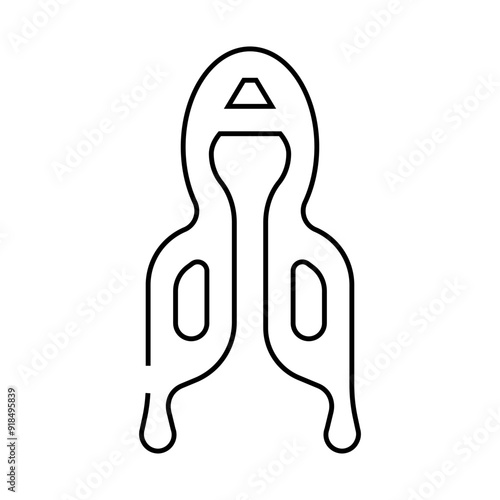 elegance hair pin line icon vector. elegance hair pin sign. isolated contour symbol black illustration