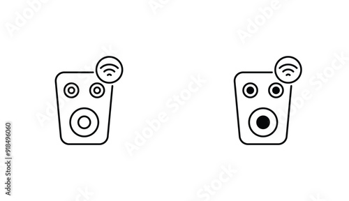 Woofer icon design with white background stock illustration