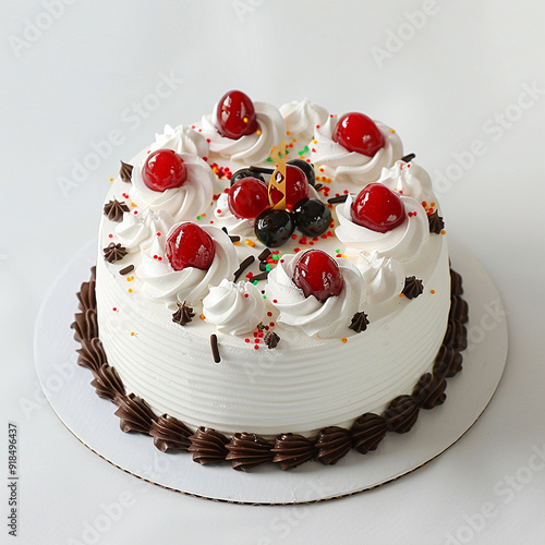 Happy brithday cake with black natural color