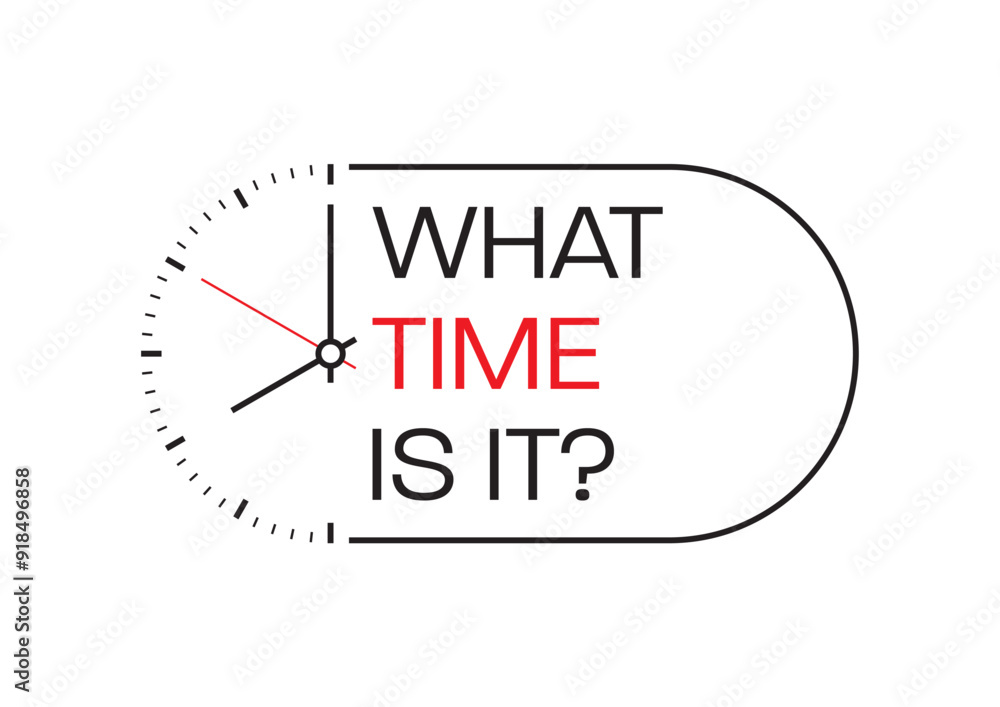 half analog clock and what time is it concept. What time is it? half analog clock and what time is it concept. What time is it?
