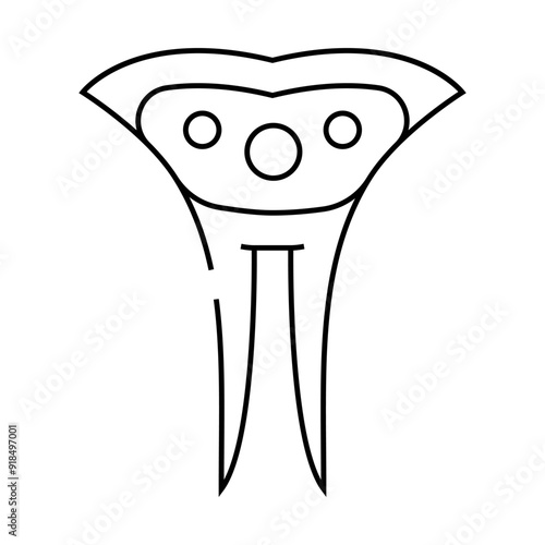 stylish hair pin line icon vector. stylish hair pin sign. isolated contour symbol black illustration