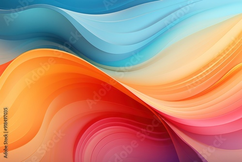 Abstract background with colorful wavy lines.