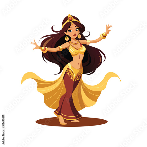 woman Arabian belly dancer.