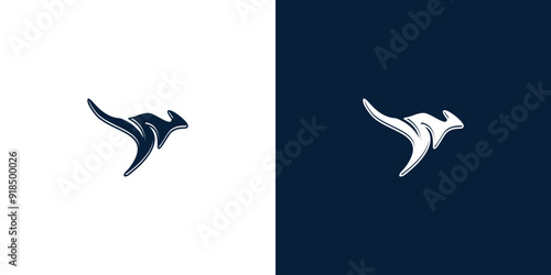 kangaroo wallaby logo vector icon premium illustration