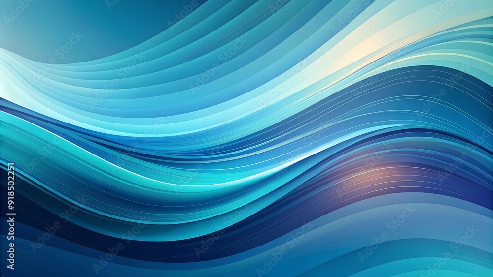 Abstract blue waves with smooth gradients, modern fluid design background Abstract blue waves with smooth gradients, modern fluid design background