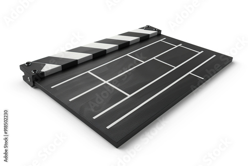 Clapper board on white background