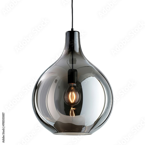 Wallpaper Mural Modern glass pendant lamp with elegant design isolated on white transparent background PNG Torontodigital.ca