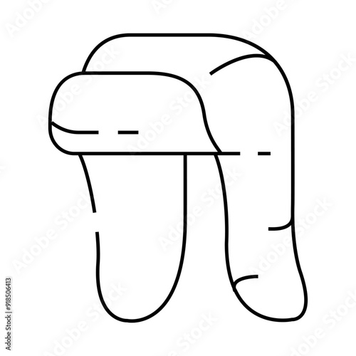 ushanka hat line icon vector. ushanka hat sign. isolated contour symbol black illustration photo