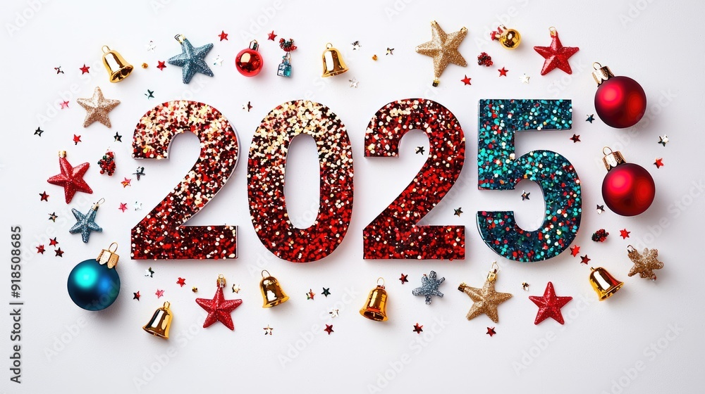 Vibrant 2025: Happy New Year greeting filled with bright colors and date numbers, designed as a festive banner or wallpaper, perfect for creating cheerful card, flyer, background image. Vibrant 2025: Happy New Year greeting filled with bright colors and date numbers, designed as a festive banner or wallpaper, perfect for creating cheerful card, flyer, background image.