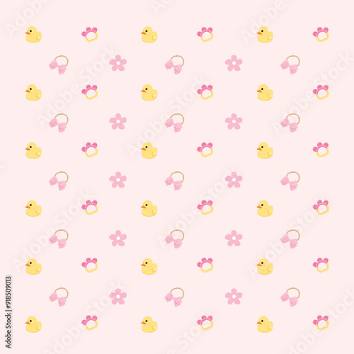Vector illustration of baby girl backdrop