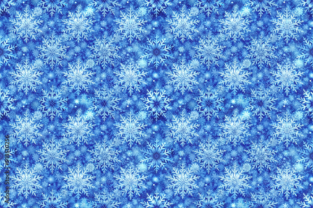 Seamless pattern with snowflakes on a blue background Seamless pattern with snowflakes on a blue background