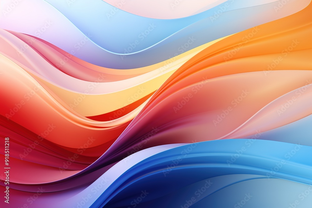 Fototapeta premium Abstract background with colorful wavy lines.