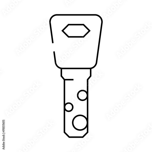 dimple key line icon vector. dimple key sign. isolated contour symbol black illustration