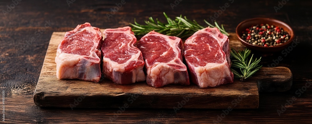 Meaty cut of raw meat, showcasing its rich texture and fullness, raw meat  cut, meatiness