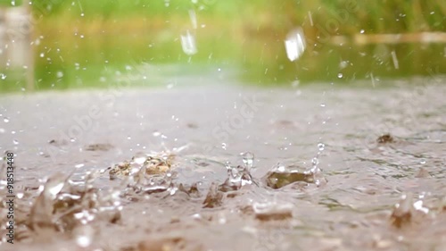 first rain on yhe lake.
 photo