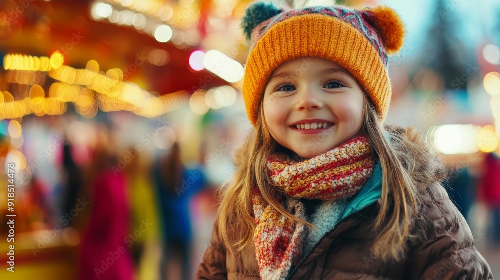 Child at autumn fair festival holiday composition background Child at autumn fair festival holiday composition background