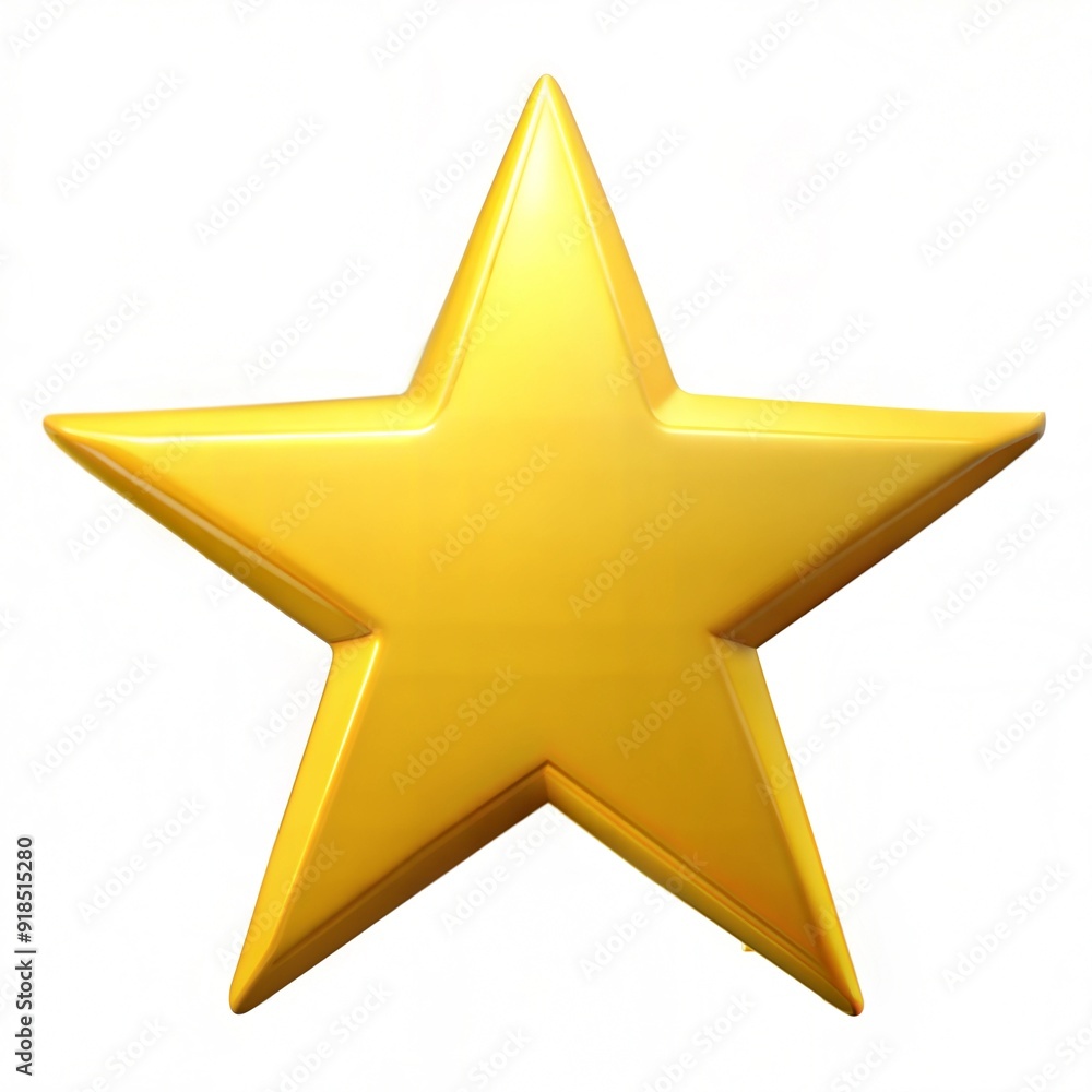 Fototapeta premium gold star on white background