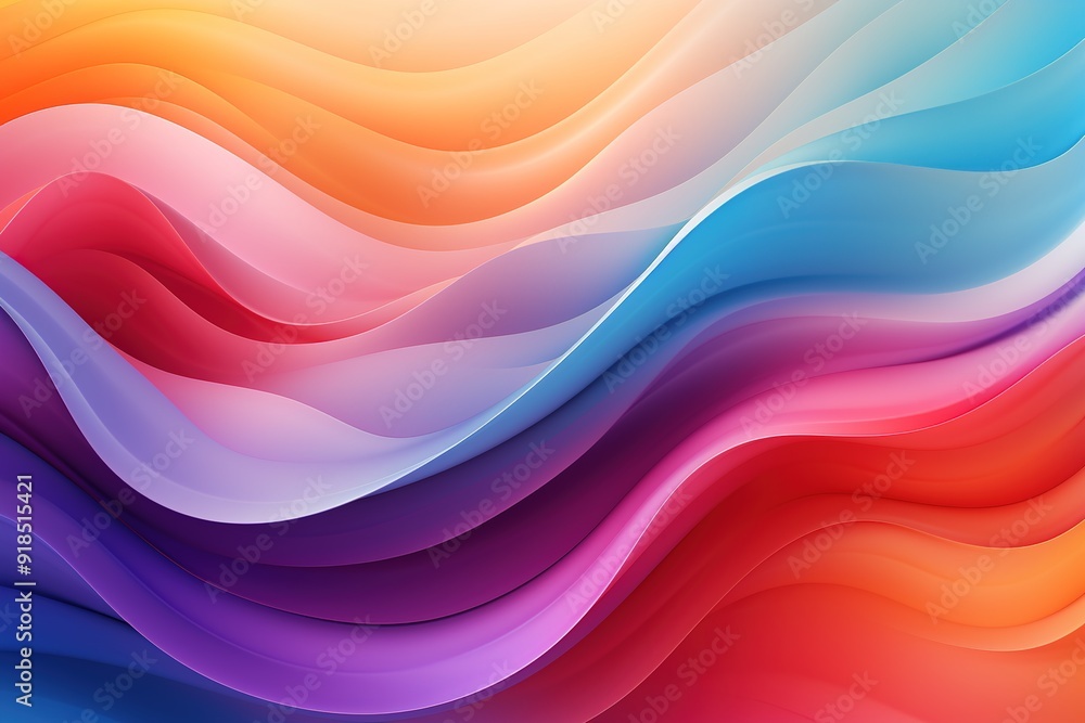 Fototapeta premium Abstract background with colorful wavy lines.