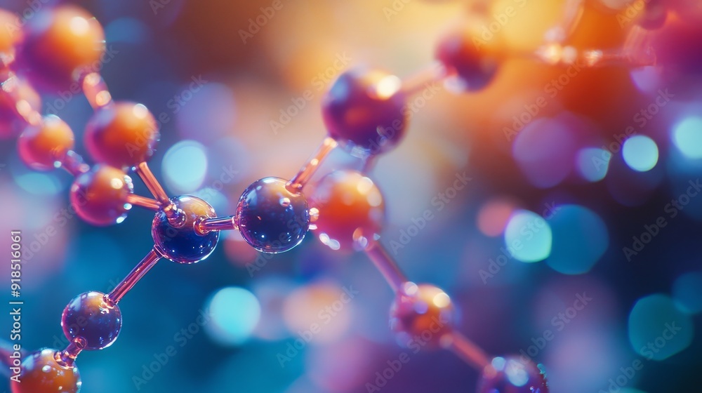 Colorful vivid molecular structure composition background Colorful vivid molecular structure composition background
