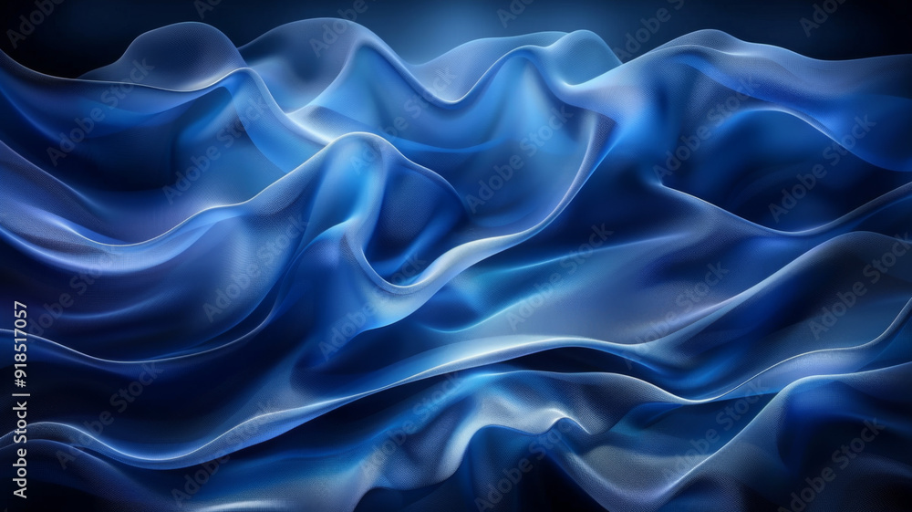 Abstract Blue Fabric Waves Abstract Blue Fabric Waves