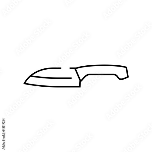 vegetable knife line icon vector. vegetable knife sign. isolated contour symbol black illustration