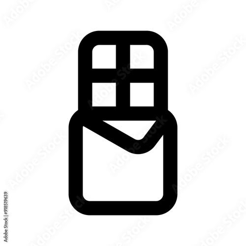 chocolate bar line icon