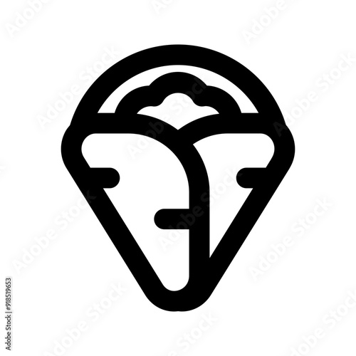 crepe line icon