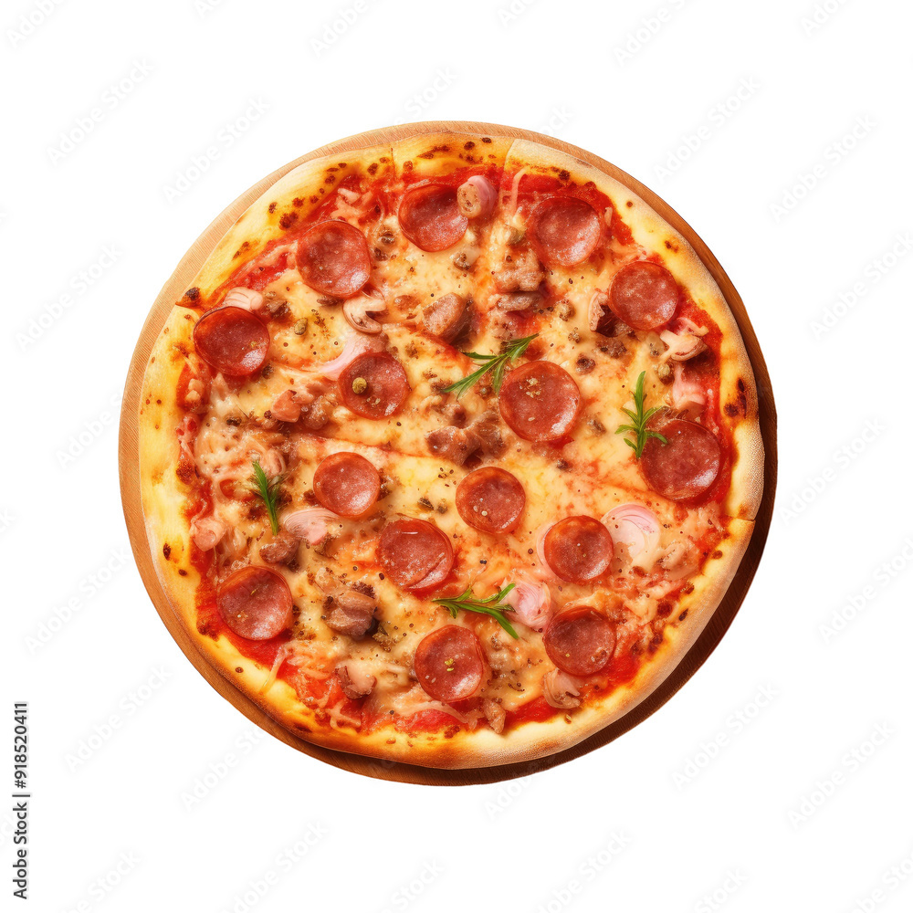 Delicious pizza with transparent background Delicious pizza with transparent background