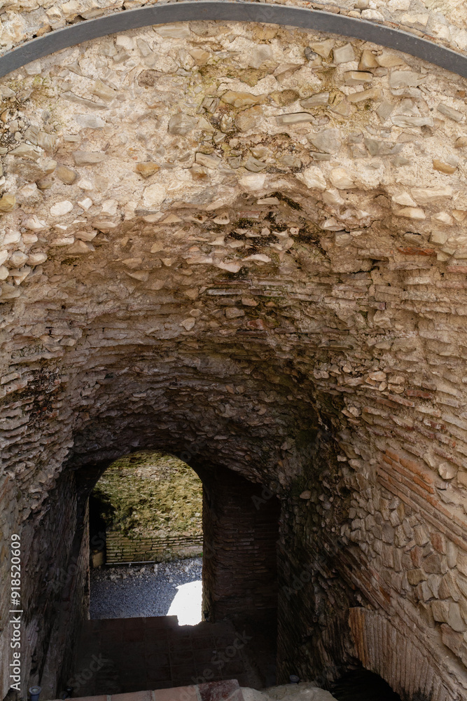 Durres,Albania, August 7,2024:inside the amphitheater of the city of Durres, the largest Roman amphitheater in the Balkans Durres,Albania, August 7,2024:inside the amphitheater of the city of Durres, the largest Roman amphitheater in the Balkans