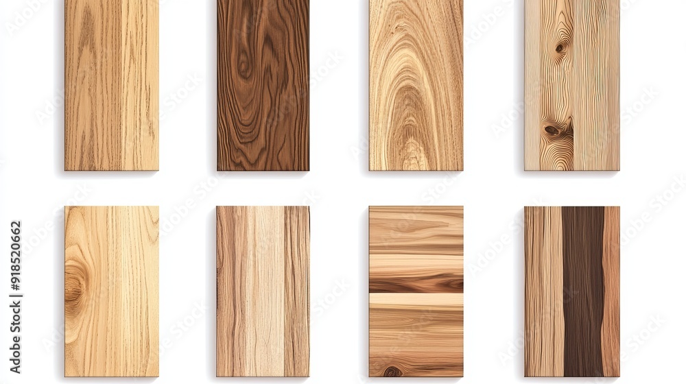 Fototapeta premium Wooden floor. Interior hardwood flooring that is realistic. Samples of parquet wood. separate laminate covers with ornamentation. natural substances. Vector wood boards mockup 