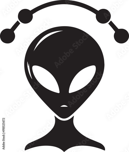 alien vector silhouette illustration