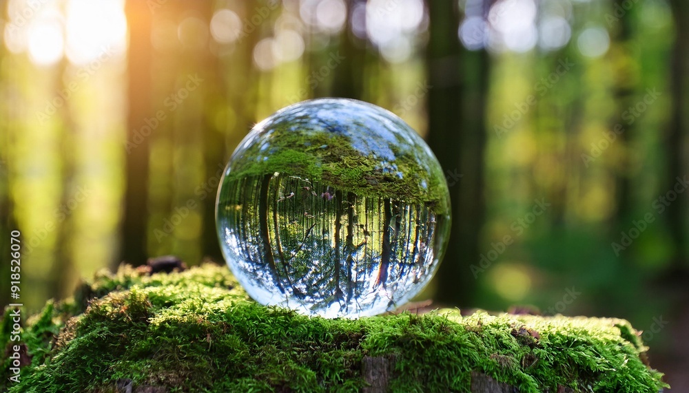 Crystal ball on mossy tree stump in forest, abstract natural background. magic prediction crystal ball for meditation, relax. esoteric spiritual practice. Witchcraft, ritual for summoning spirits Crystal ball on mossy tree stump in forest, abstract natural background. magic prediction crystal ball for meditation, relax. esoteric spiritual practice. Witchcraft, ritual for summoning spirits
