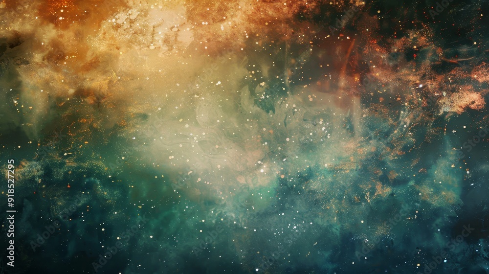 A breathtaking view of a cosmic nebula, showcasing a captivating blend of orange, green, and blue hues, representing the vastness of space, the beauty of creation, the mystery of the universe, the pow A breathtaking view of a cosmic nebula, showcasing a captivating blend of orange, green, and blue hues, representing the vastness of space, the beauty of creation, the mystery of the universe, the pow