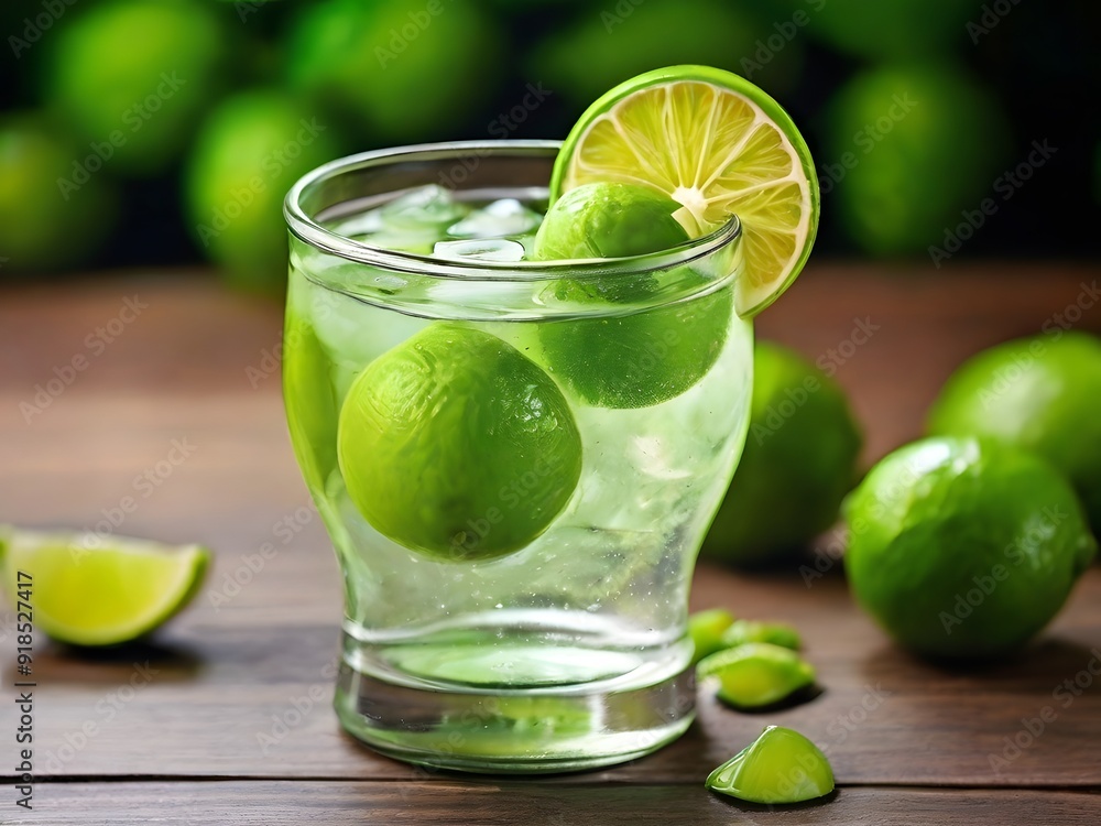 Fototapeta premium Mojito cocktail with lime