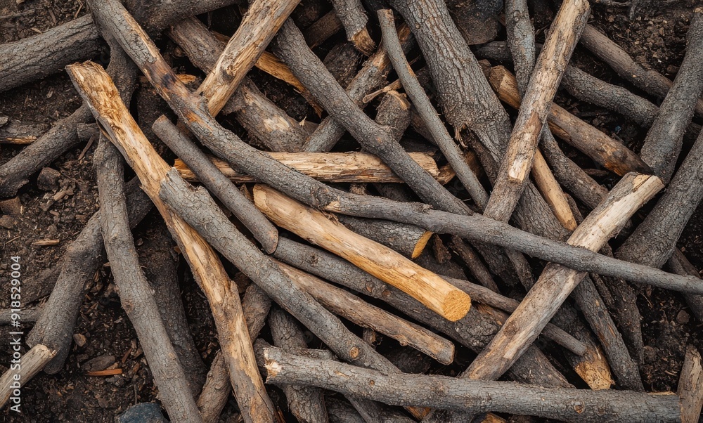 pile of branches and sticks for firewood pile of branches and sticks for firewood