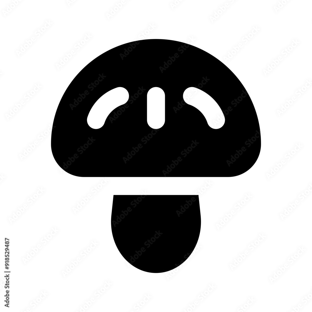 Obraz premium mushroom glyph icon