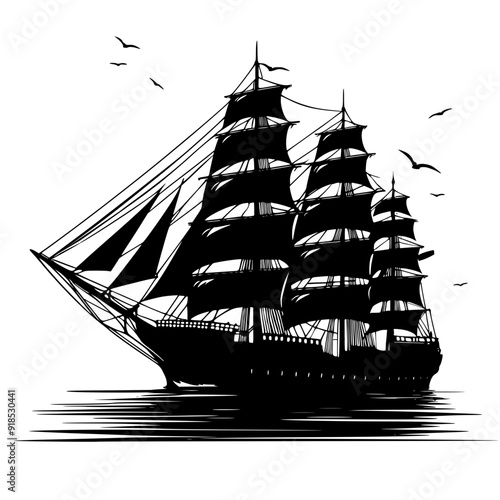 Columbus ship vector illustration