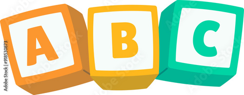 ABC Building Blocks, Alphabet Kids Toys Cartoon