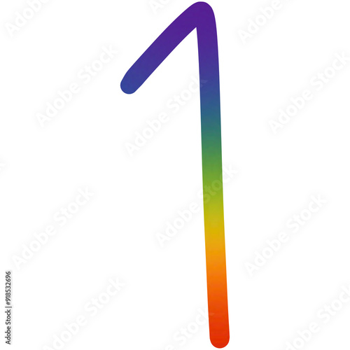 number 1 2 3 4 5 6 7 8 9 0 Colorful LGBTQ style symbolize diversity