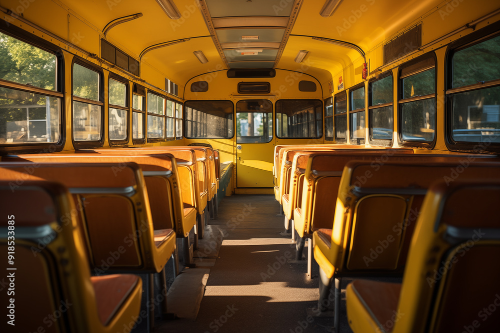 Fototapeta premium passenger transport bus driving on the road