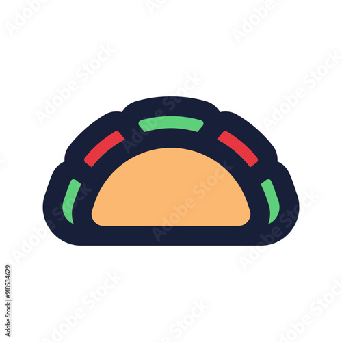 pastry flat line icon