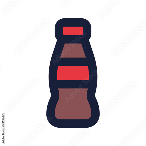 soda flat line icon