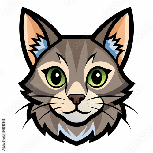 Best cat Head, color, Vector, illustration, 