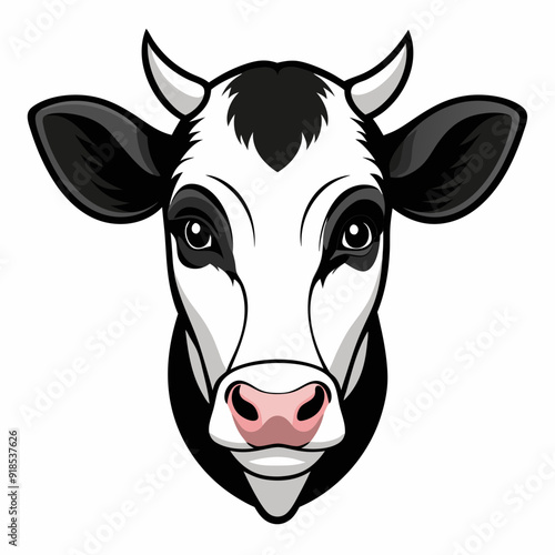 Best  Cow  Head   Silhouette, vector, illustration.
