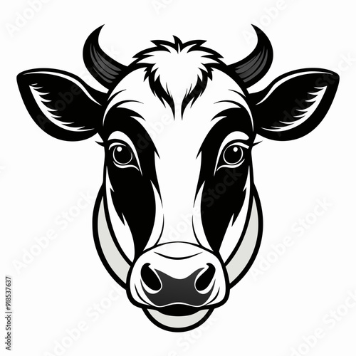 Best  Cow  Head   Silhouette, vector, illustration.

