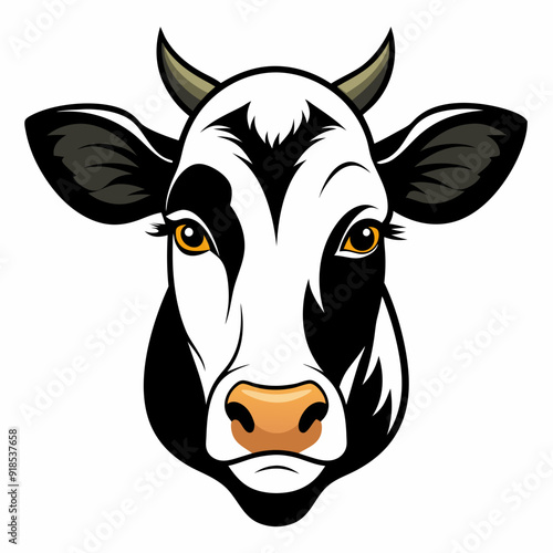 Best  Cow  Head   Silhouette, vector, illustration.
