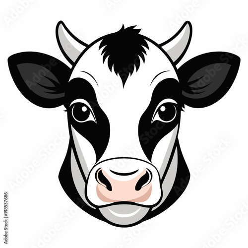 Best  Cow  Head   Silhouette, vector, illustration.
